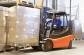 : Forklift loader worker driver at warehouse    - 7156211